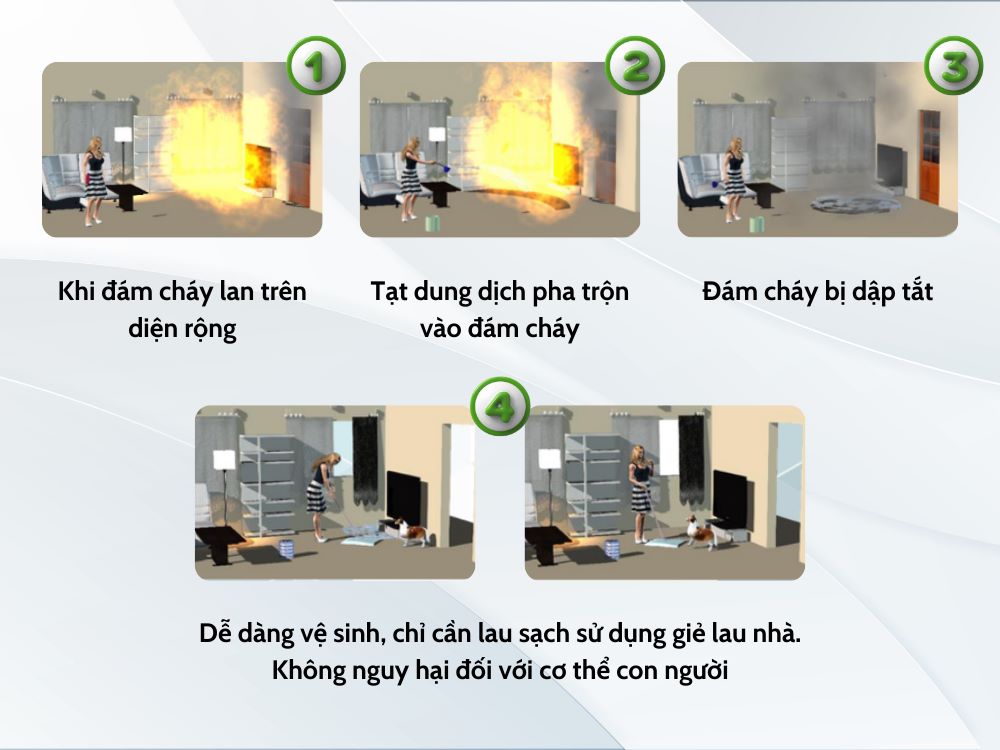 4.2. Đập vỡ bình vào trong xô nước