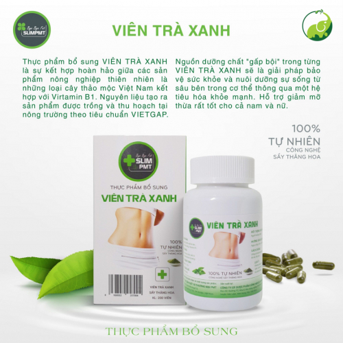 Viên trà xanh (Hộp 200 viên)